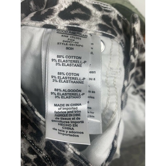 GOOD AMERICAN Size 0 Leopard Print Raw Edge Mini Skirt NWT Msrp $129 - Picture 8 of 8